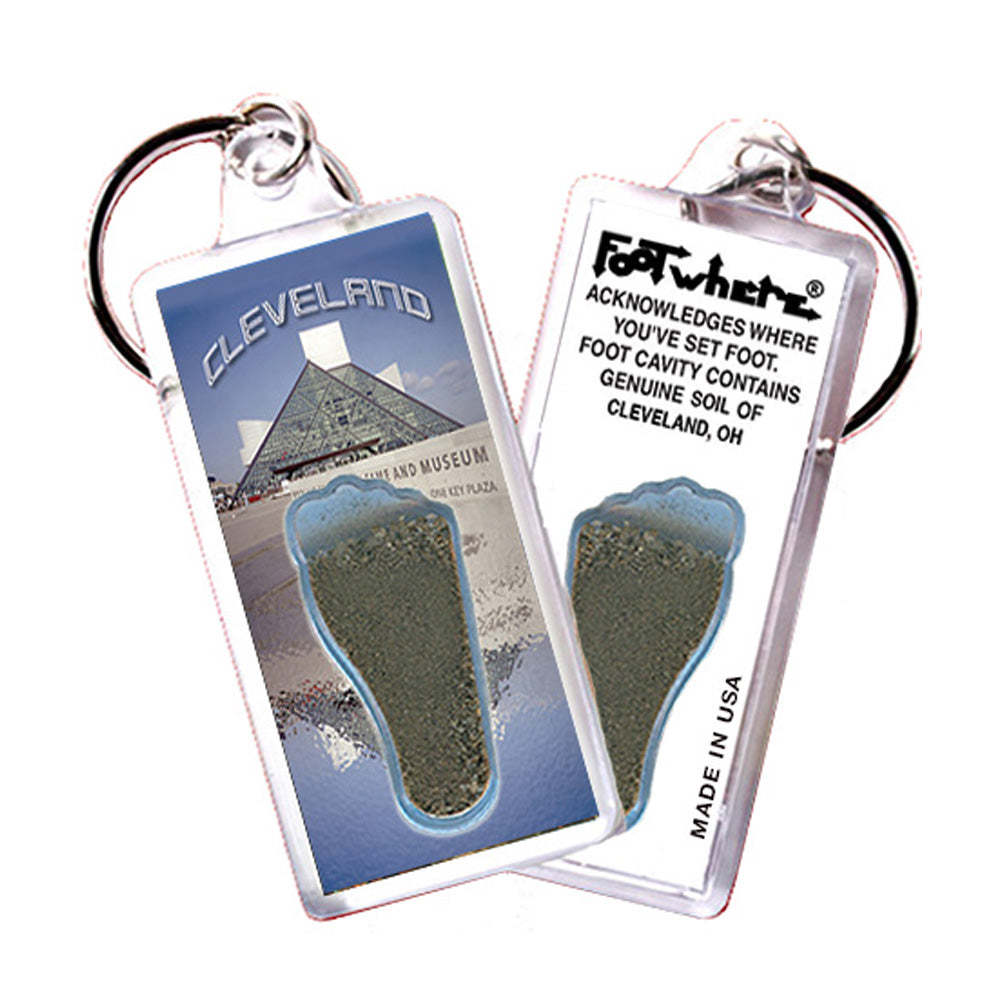 Cleveland FootWhere® Souvenir Keychain. 72 pieces/ 6 assorted styles.