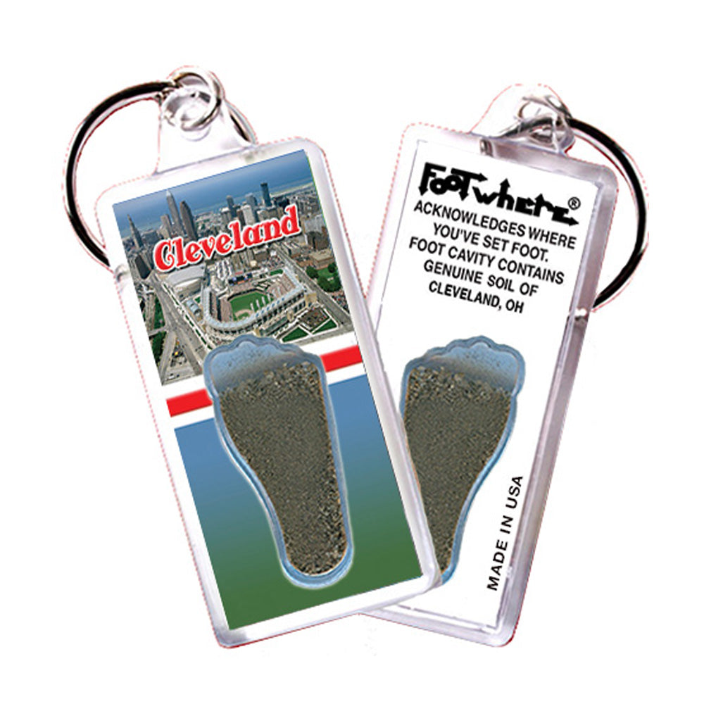 Cleveland FootWhere® Souvenir Keychain. 72 pieces/ 6 assorted styles.