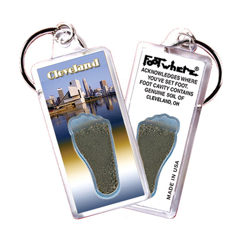 Cleveland FootWhere® Souvenir Keychain. 72 pieces/ 6 assorted styles.