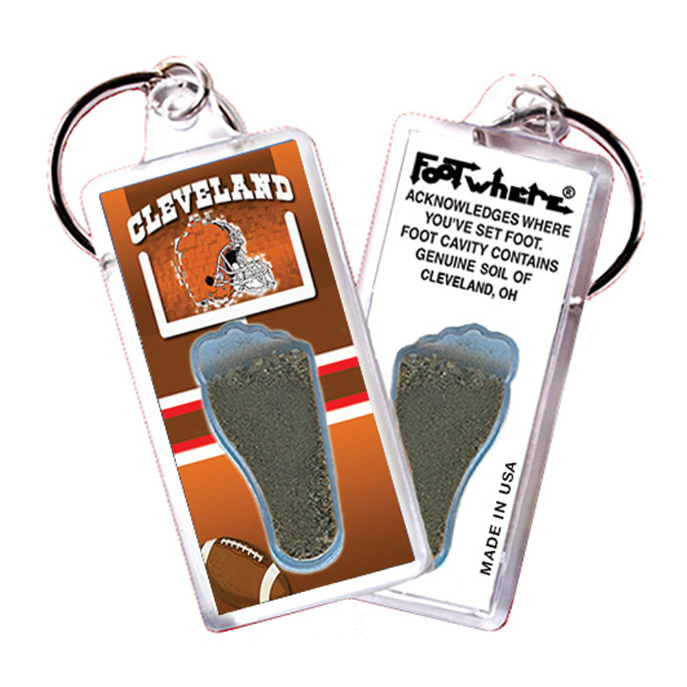 Cleveland FootWhere® Souvenir Keychain. 72 pieces/ 6 assorted styles.