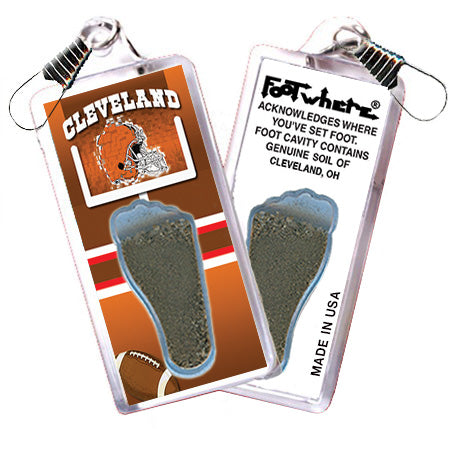 Cleveland FootWhere® Souvenir Zipper-Pull. 72 pieces/ 6 assorted styles.