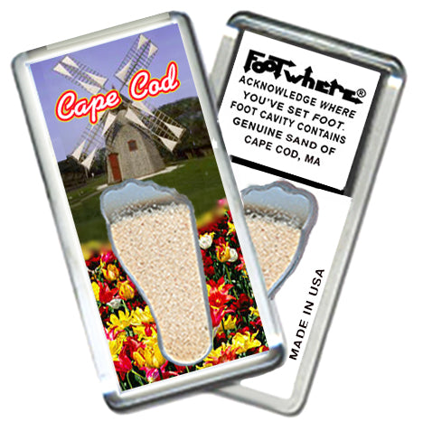 Cape Cod FootWhere® Souvenir Magnet. 72 pieces/ 6 assorted styles.