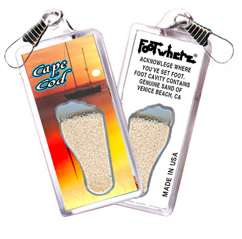 Cape Cod FootWhere® Souvenir Zipper-Pull. 72 pieces/ 6 assorted styles.