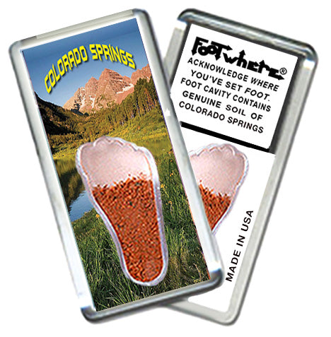 Colorado Springs FootWhere® Souvenir Magnet. 72 Pieces/6 Assorted Styles. Made in USA