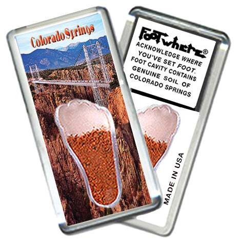 Colorado Springs FootWhere® Souvenir Magnet. 72 Pieces/6 Assorted Styles. Made in USA