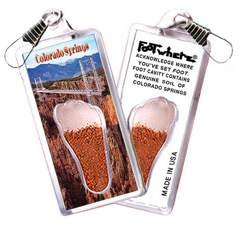 Colorado Springs FootWhere Souvenir Zipper-Pull. 72 Pieces/6 Assorted Styles. Made in USA