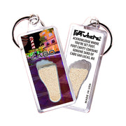 Cabo San Lucas FootWhere Souvenir Keychains. 6 Piece Set. Made in USA