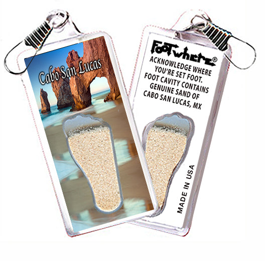 Cabo San Lucas FootWhere Souvenir ZipperPulls. 6 assorted styles.