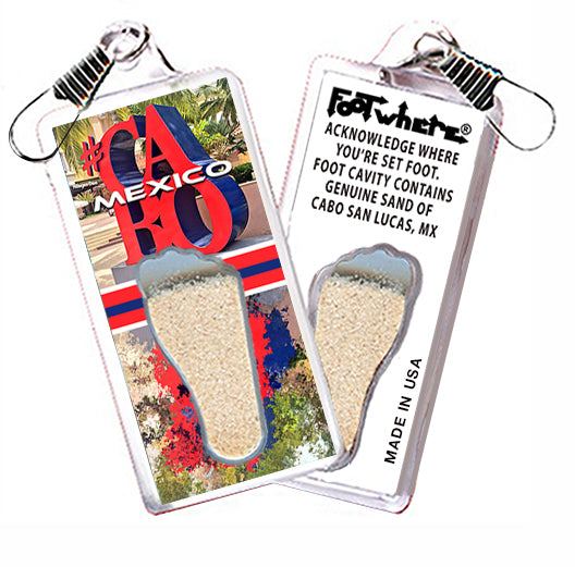 Cabo San Lucas FootWhere Souvenir ZipperPulls. 6 assorted styles.