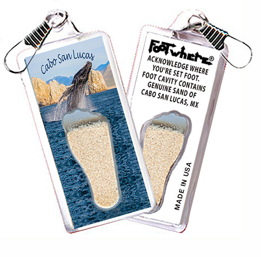 Cabo San Lucas FootWhere Souvenir ZipperPulls. 6 assorted styles.