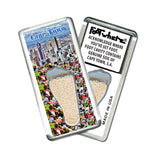 Cape Town, S.A. FootWhere® Souvenir Fridge Magnets. 6 Piece Set. Made in USA