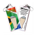 Load image into Gallery viewer, Cape Town, S.A. FootWhere® Souvenir Zipper-Pull Made in USA
