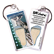 Clearwater FootWhere Souvenir Keychains. 6 Piece Set. Made in USA