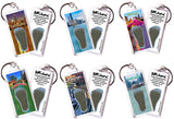 Chicago FootWhere® Souvenir Keychains. 6 Piece Set. Made in USA