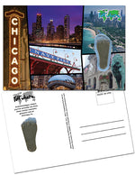 Load image into Gallery viewer, Chicago FootWhere® Souvenir Postcard. 144 Pieces/1 Gross. Made in USA
