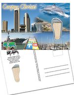 Load image into Gallery viewer, Corpus Christi FootWhere® Souvenir Postcard. 144 Pieces/1 Gross. Made in USA
