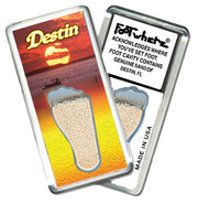 Destin FootWhere® Souvenir Fridge Magnets. 6 Piece Set. Made in USA