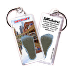Load image into Gallery viewer, Detroit FootWhere® Souvenir Keychains. 72 Pieces/6 Assorted Styles. Made in USA
