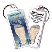 Dubai, UAE FootWhere Souvenir Keychains. Made in USA