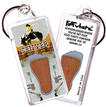 Load image into Gallery viewer, Denver FootWhere® Souvenir Keychains. 72 Pieces/6 Assorted Styles. Made in USA
