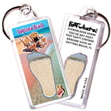 Daytona Beach FootWhere® Souvenir Keychains. 72 Pieces/6 Assorted Styles. Made in USA