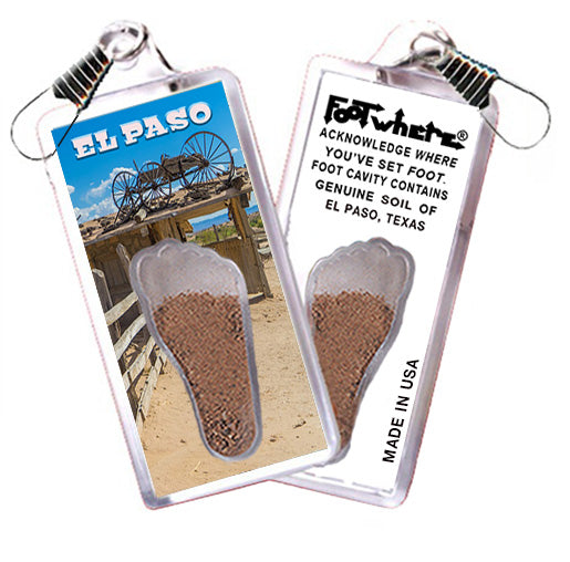 EL Paso FootWhere® Souvenir Zipper-Pull. 72 Pieces/6 Assorted Styles. Made in USA