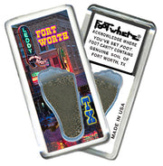 Fort Worth FootWhere® Souvenir Magnet. 72 Pieces/6 Assorted Styles. Made in USA