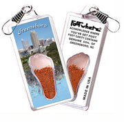 Greensboro FootWhere® Souvenir Zipper-Pull. 72 pieces/6 assorted styles.