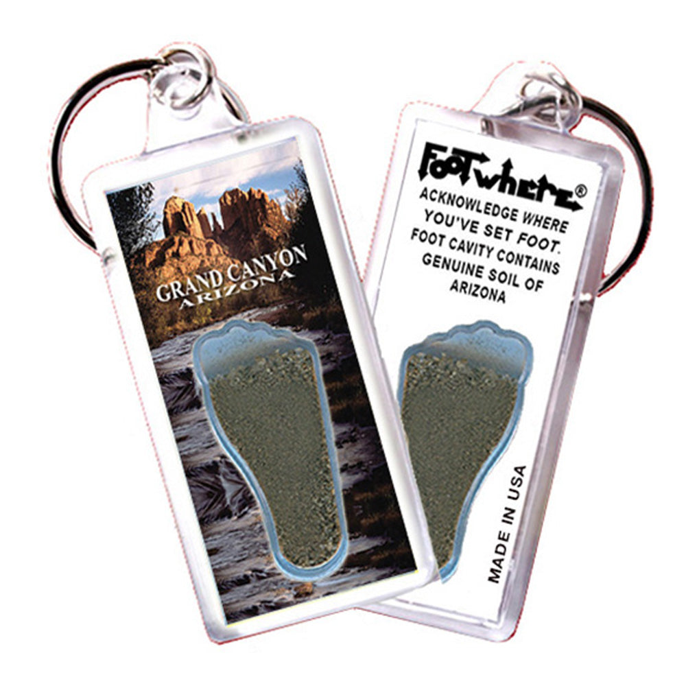 Grand Canyon FootWhere® Souvenir Keychain. 72 pieces/6 assorted styles.