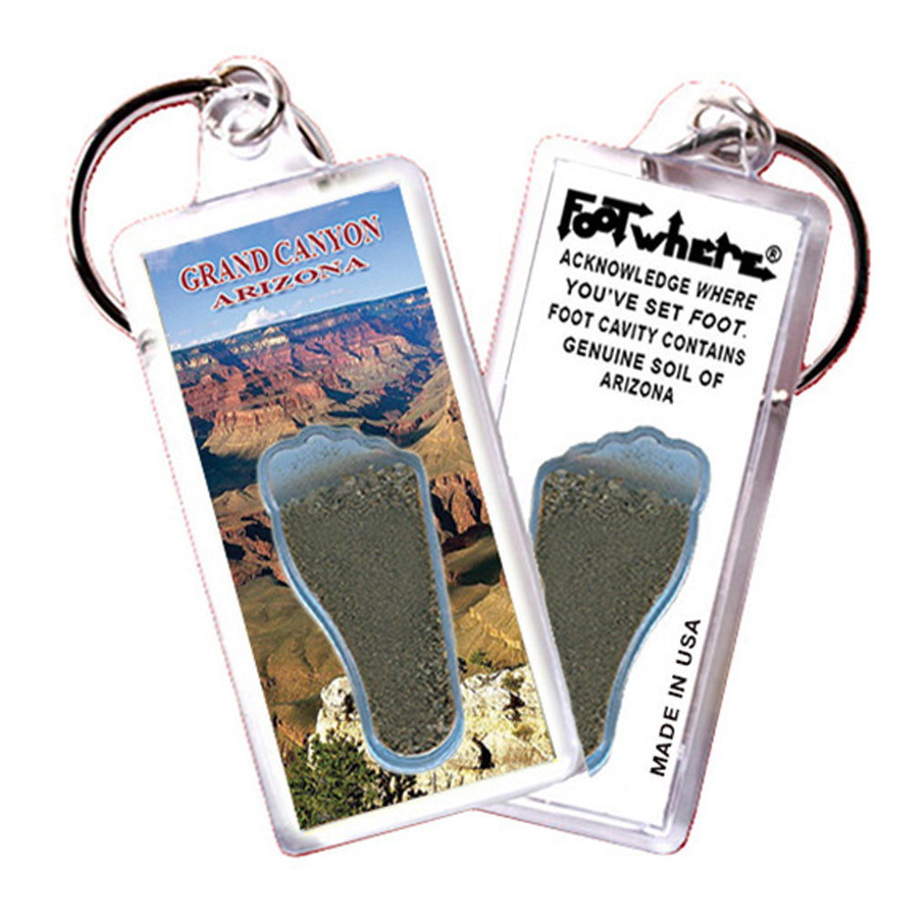 Grand Canyon FootWhere® Souvenir Keychain. 72 pieces/6 assorted styles.