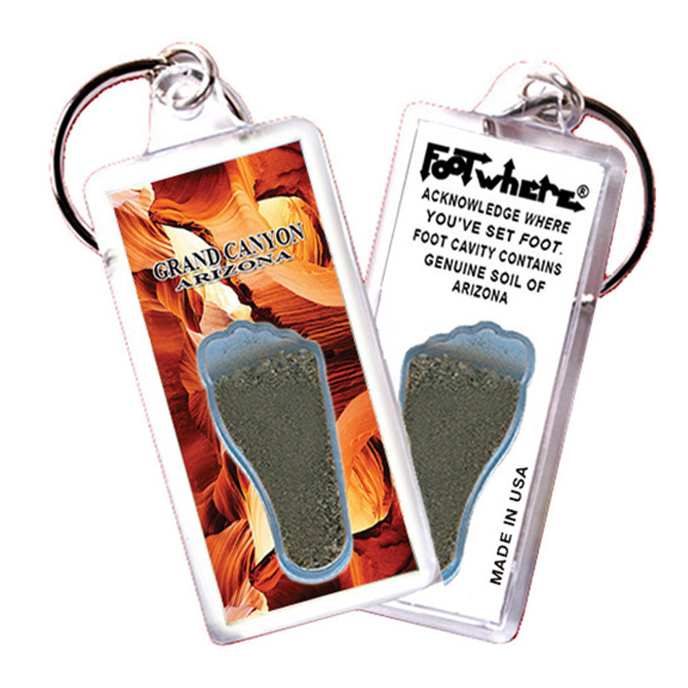 Grand Canyon FootWhere® Souvenir Keychain. 72 pieces/6 assorted styles.