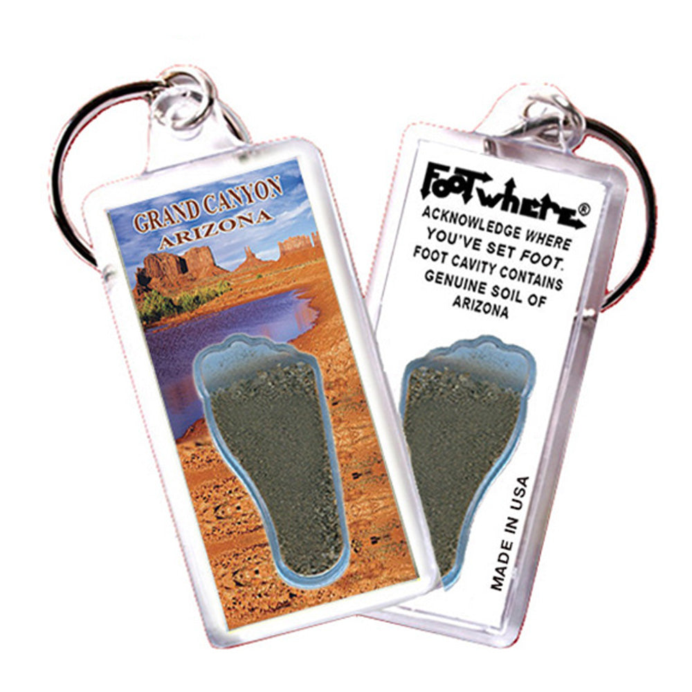 Grand Canyon FootWhere® Souvenir Keychain. 72 pieces/6 assorted styles.