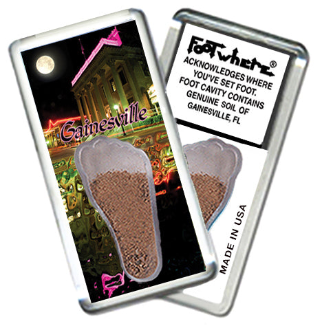 Gainesville FootWhere® Souvenir Magnet. 72 Pieces/6 Assorted Styles. Made in USA