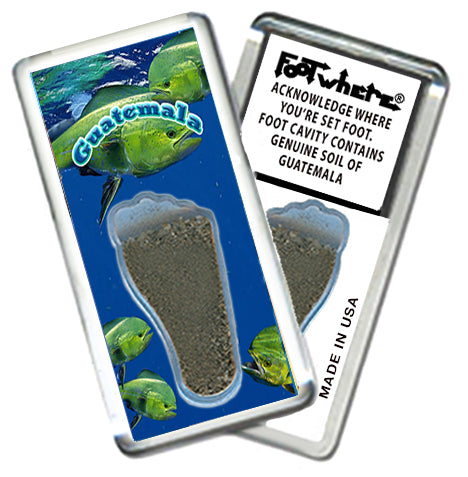 Guatemala FootWhere® Souvenir Magnet. Made in USA
