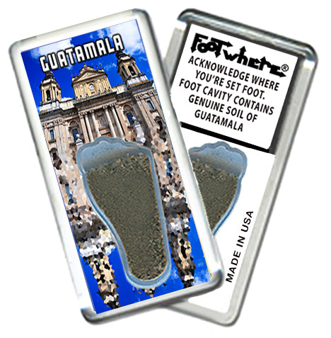 Guatemala FootWhere® Souvenir Magnet. Made in USA