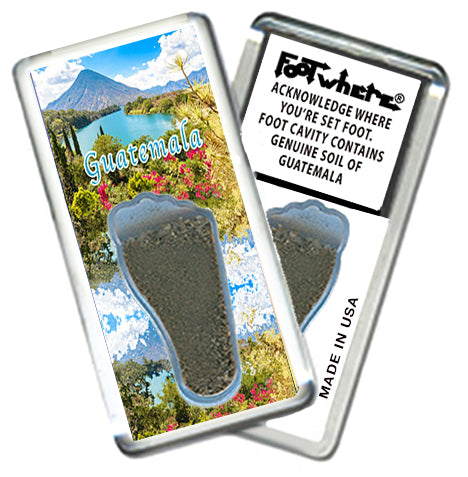 Guatemala FootWhere® Souvenir Magnet. Made in USA