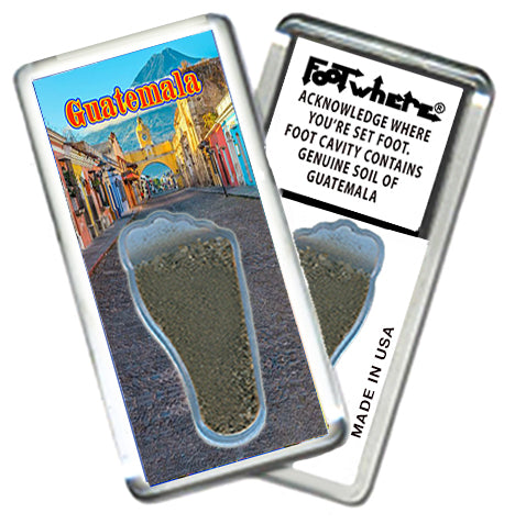 Guatemala FootWhere® Souvenir Magnet. Made in USA