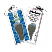 Guatemala FootWhere Souvenir Fridge Zipper-Pulls. 6 Piece Set. Made in USA