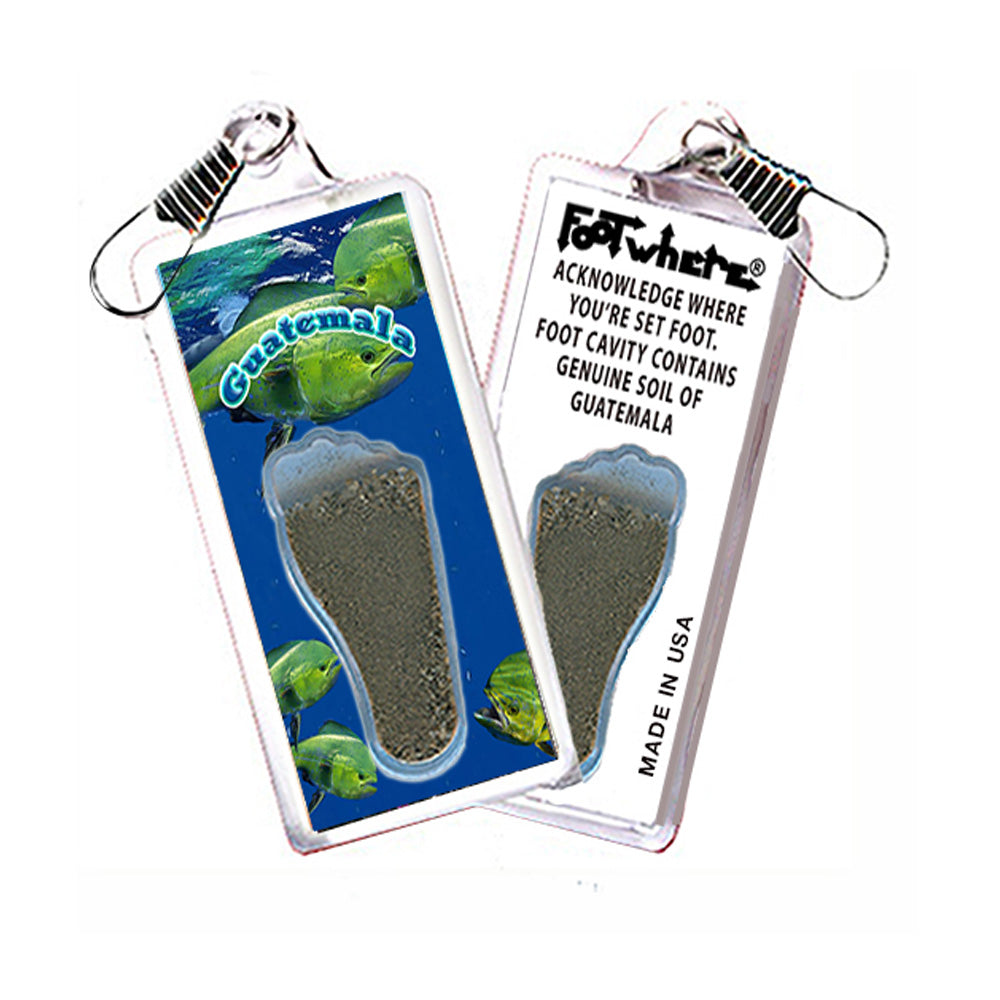 Guatemala FootWhere Souvenir Zipper-Pull. Made in USA