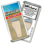 Load image into Gallery viewer, Galveston, TX FootWhere Souvenir Fridge Magnet. Made in USA