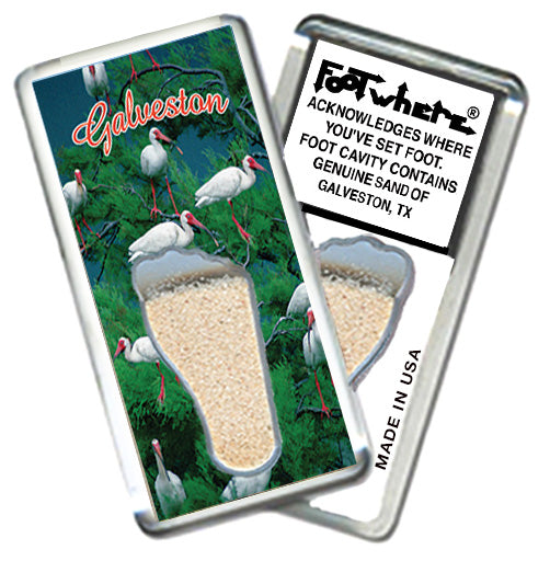 Galveston FootWhere® Souvenir Magnets. 72 pieces/ 6 assorted styles.