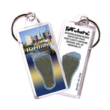 Hartford FootWhere® Souvenir Keychain. 72 pieces/6 assorted styles.