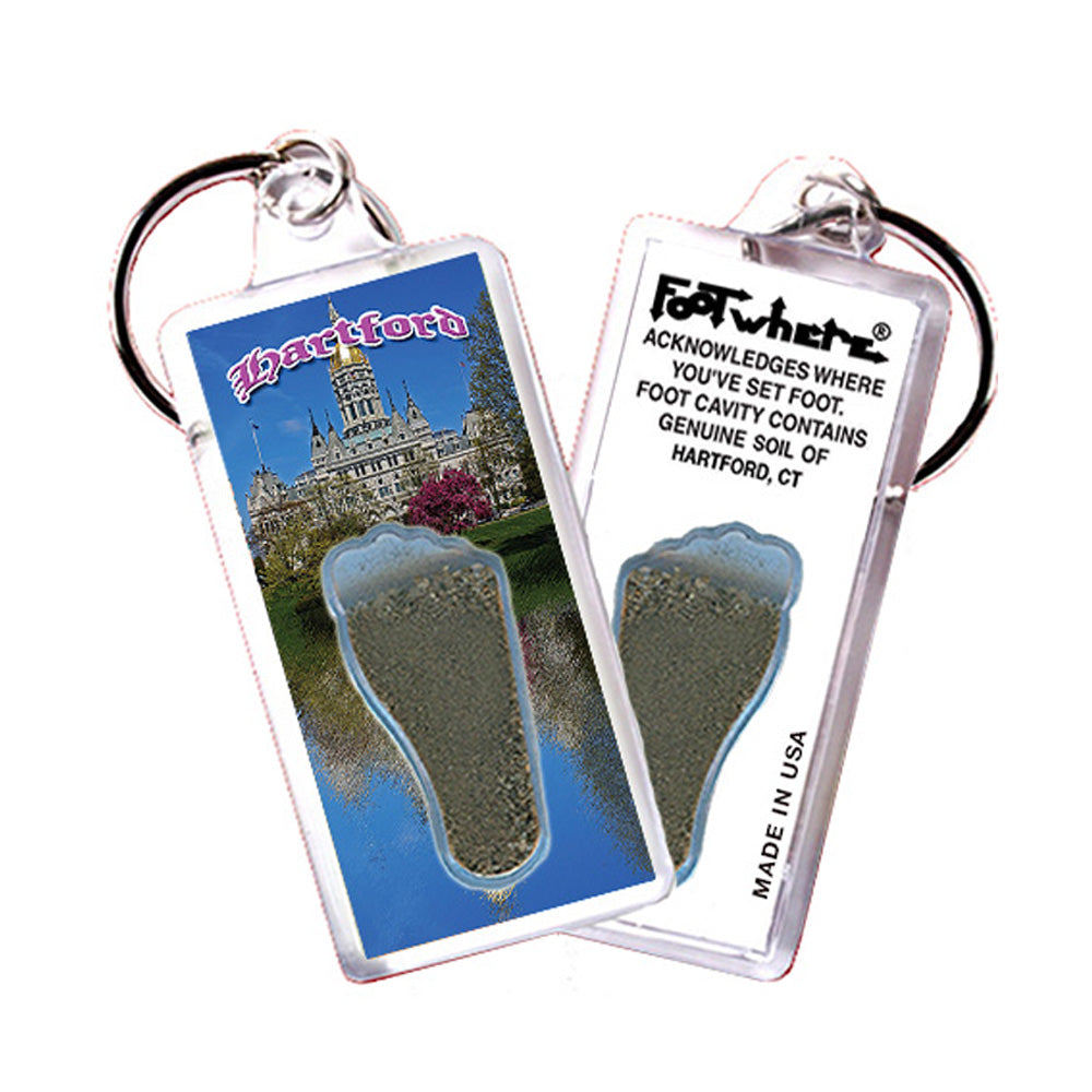 Hartford FootWhere® Souvenir Keychain. 72 pieces/6 assorted styles.