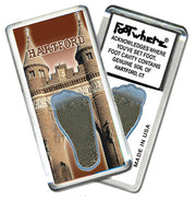 Hartford, CT FootWhere Souvenir Fridge Magnet. Made in USA