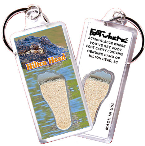 Hilton Head FootWhere® Souvenir Keychain. 72 pieces/6 assorted styles.