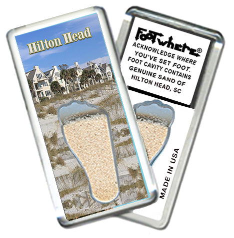 Hilton Head FootWhere® Souvenir Magnet. 72 pieces/6 assorted styles.