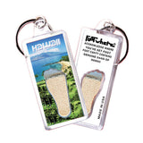 Hawaii FootWhere® Souvenir Keychains. 72 pieces/6 assorted styles.