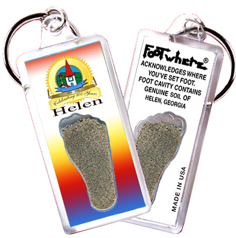 Helen, GA FootWhere® Souvenir Keychain. 72 pieces/6 assorted styles.