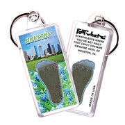 Houston FootWhere® Souvenir Keychain. 72 pieces/6 assorted styles.