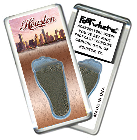 Houston FootWhere® Souvenir Magnet. 72 pieces/6 assorted styles.